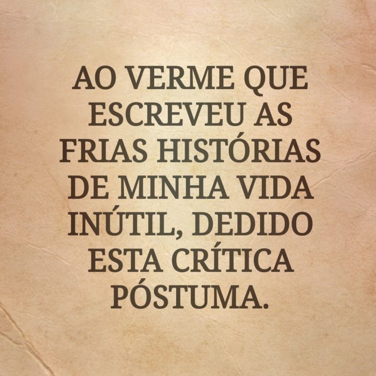 Carta de Brás Cubas a Machado de Assis