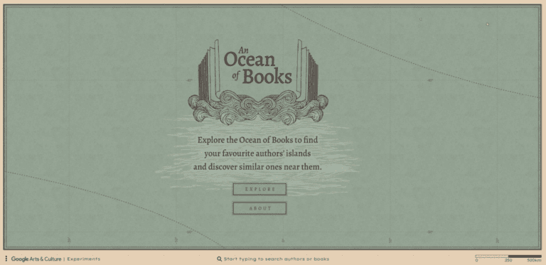 Conheça o site “An Ocean of Books” e explore as ilhas dos seus autores favoritos!