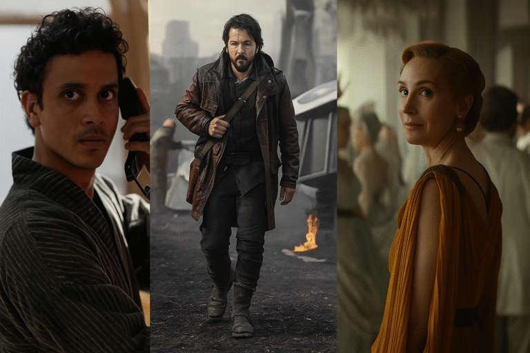 Andor temporada 2 Ep. 1, 2 e 3 explicado - Imagem promocional dos personagens Cassian, Mon Mothma e Brasso