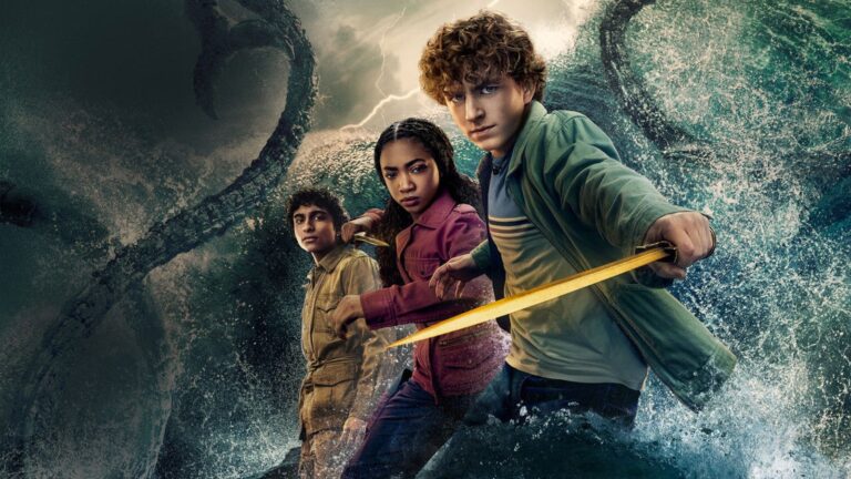 Percy, Annabeth e Grover em Percy Jackson e os Olimpianos